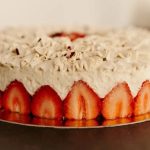 détails entremet fraise
